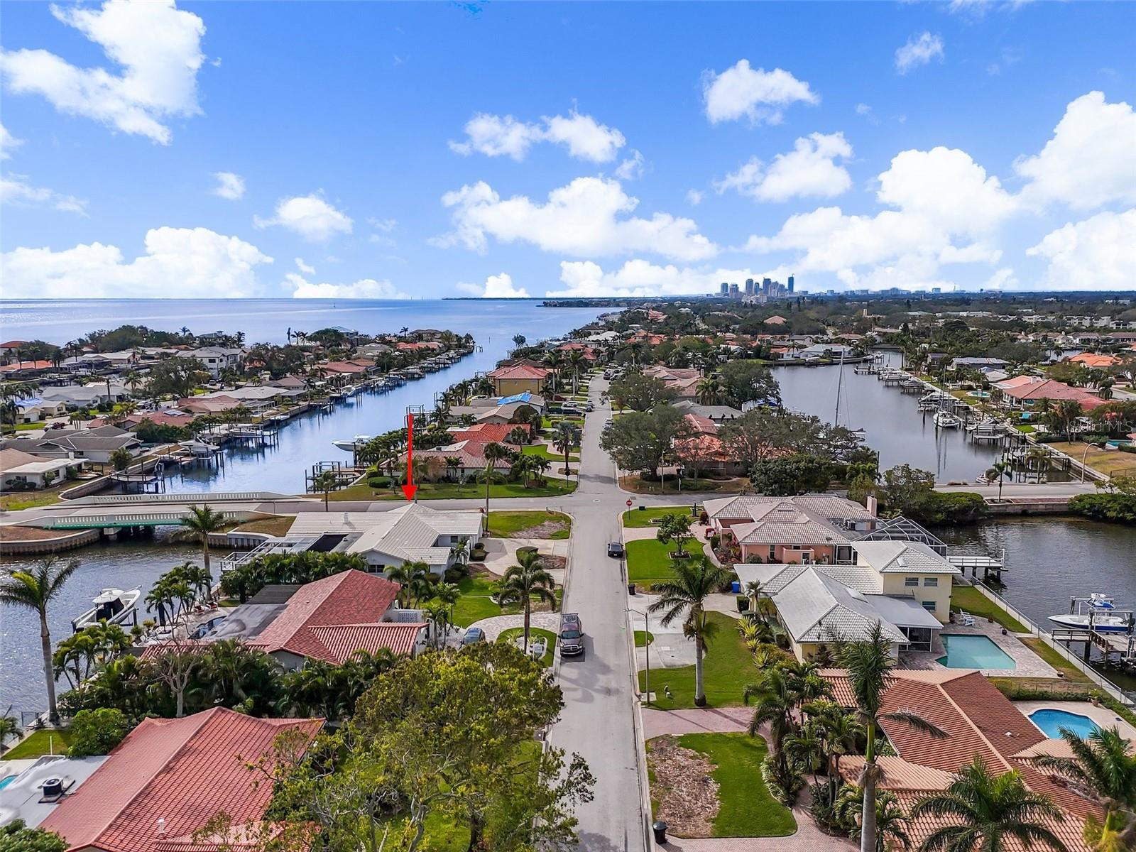 Take a boat ride to downtown shown here for the fireworks or dinner on Beach Drive!