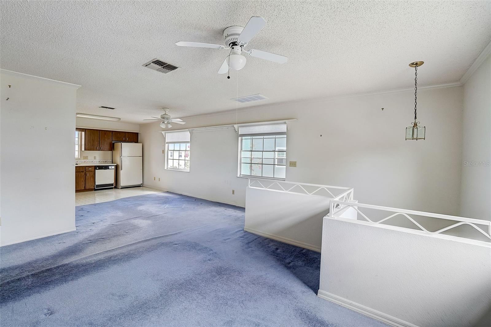 Second floor loft and kitchen