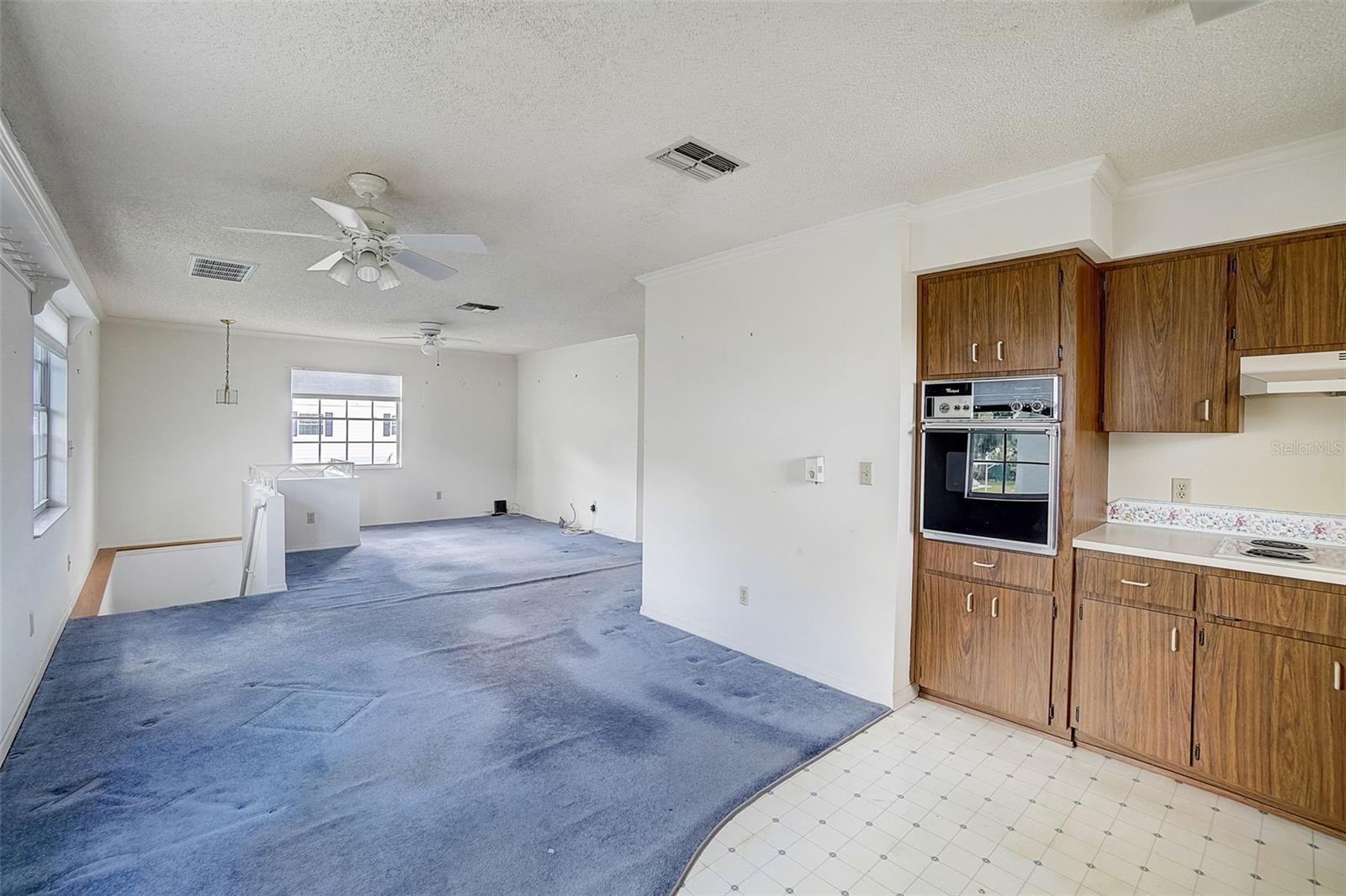 Second floor loft and kitchen