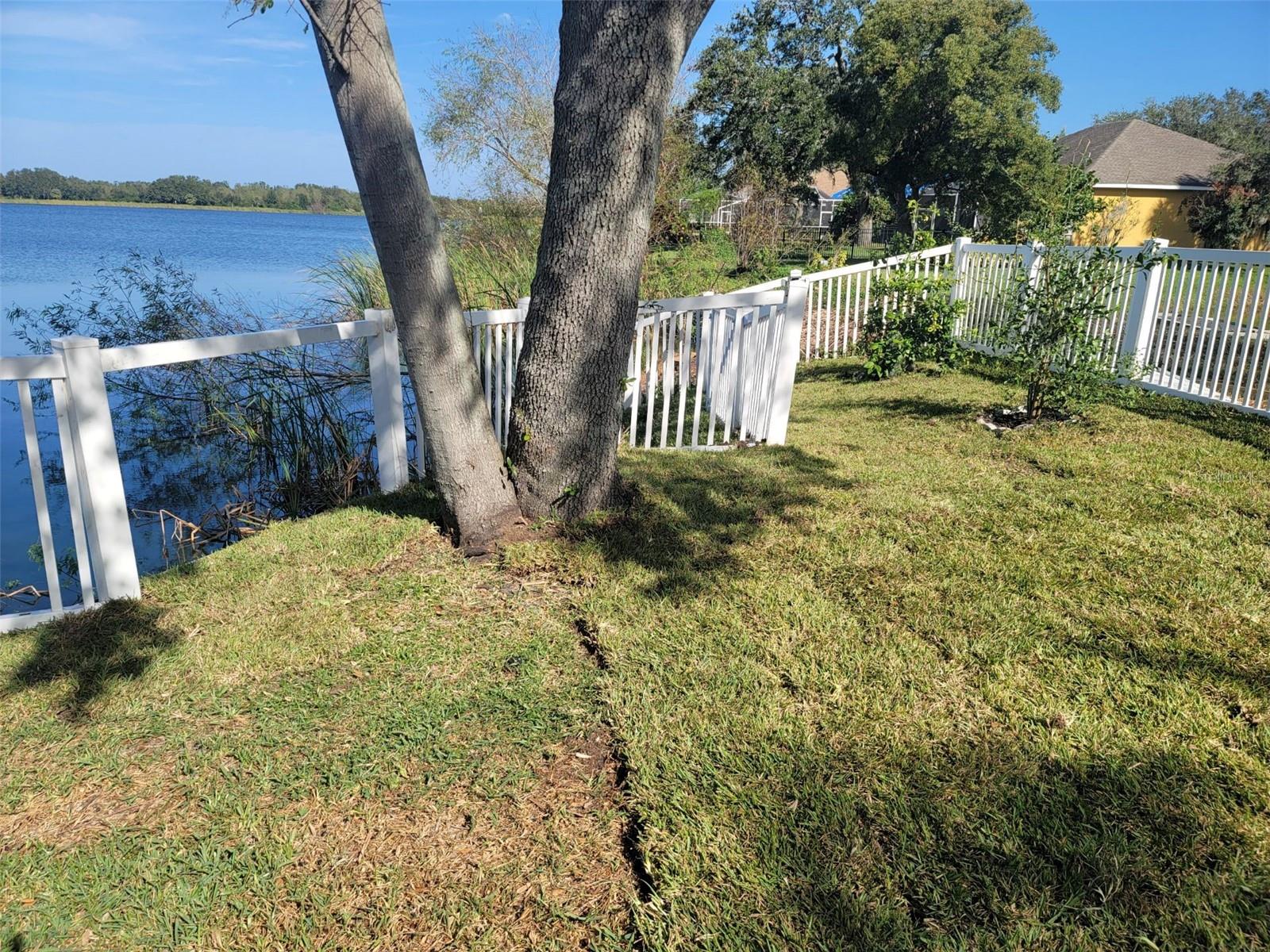 Fence is being repaired since the hurricane