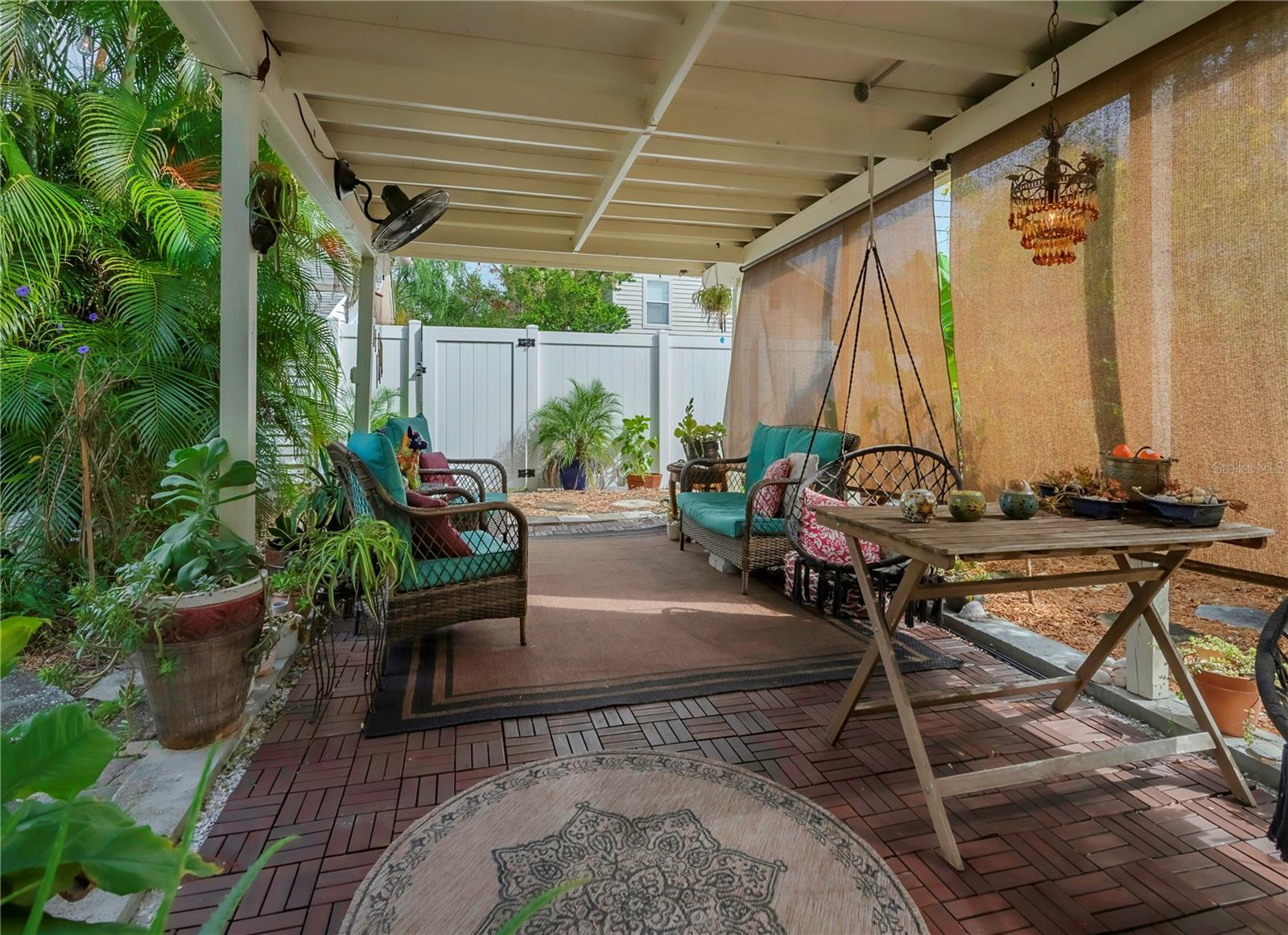 Carport being used as patio