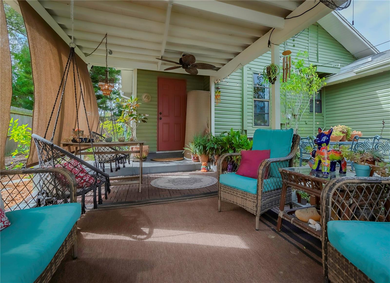 Carport being used as patio