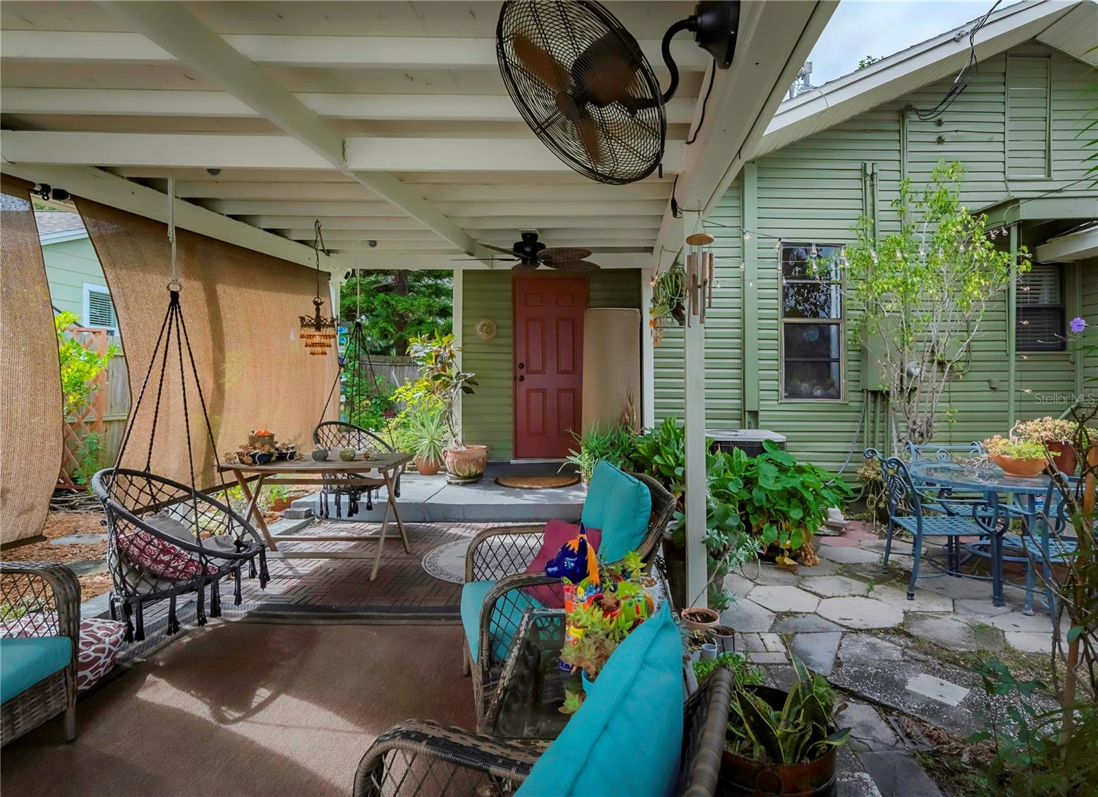 Carport being used as patio