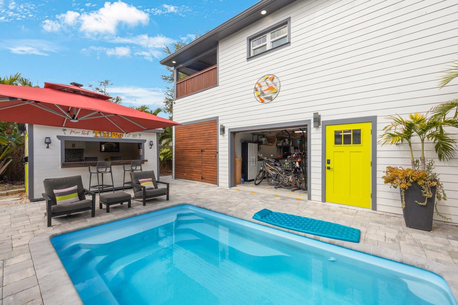 Garage Opens to Pool Deck