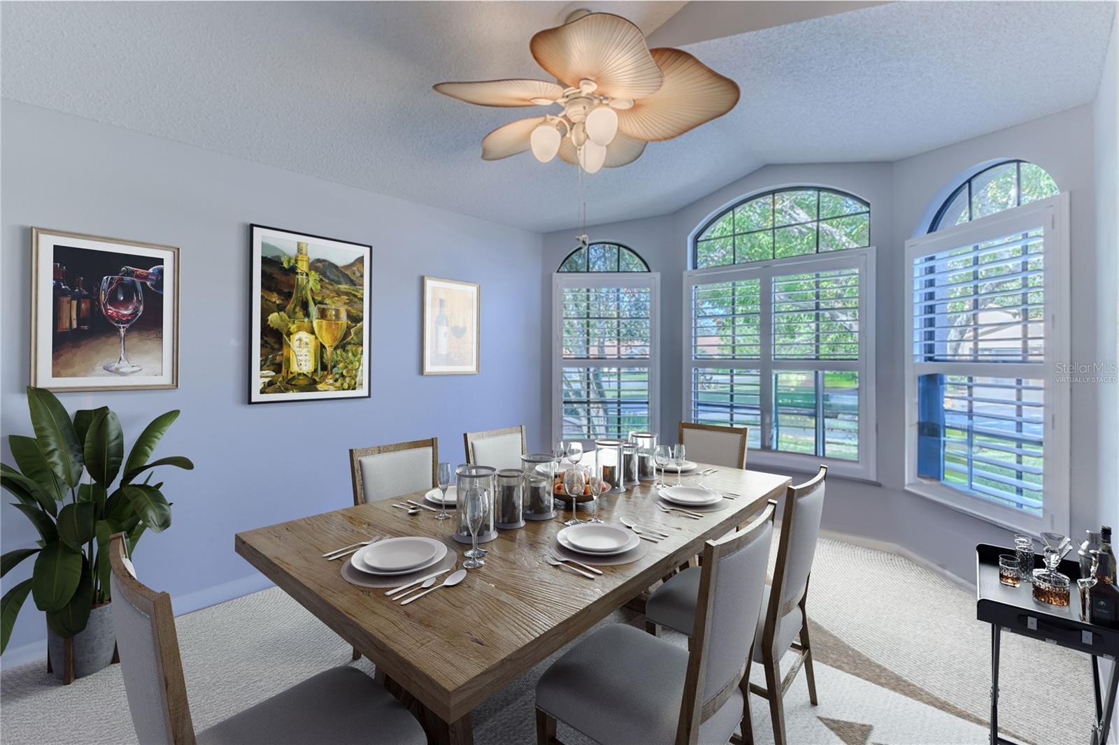 Virtually Staged to show flexibility as formal dining room