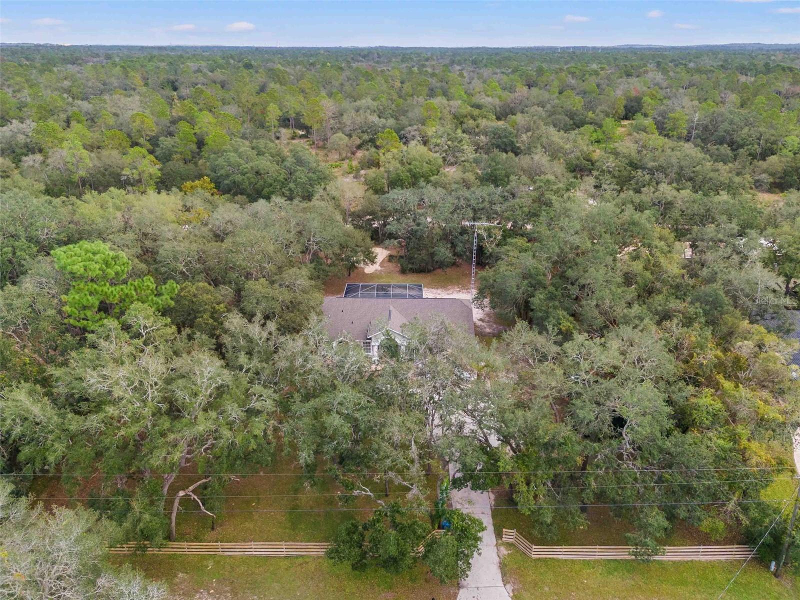 Aerial front of home