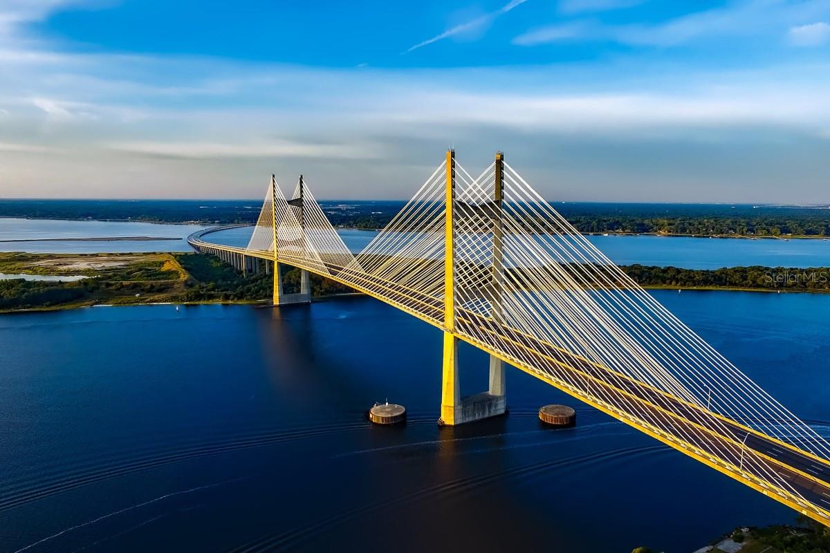 The Sunshine Skyway Bridge connect St Pete to the south!