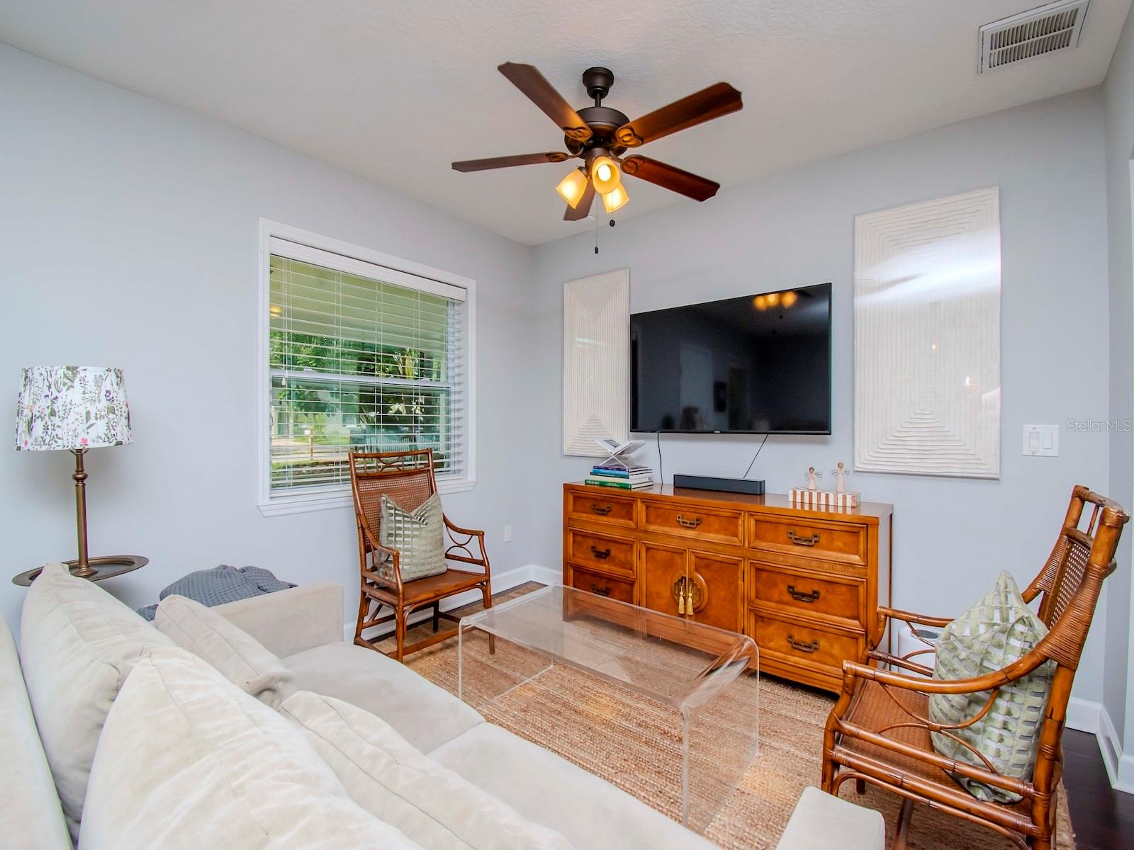 Ample natural light floods throughout the home.