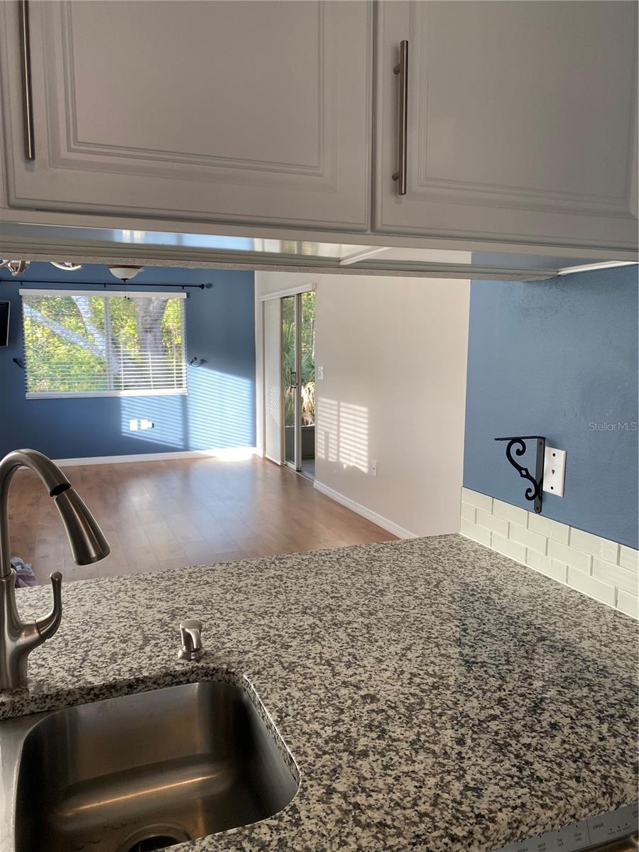 Kitchen open to Living dining area