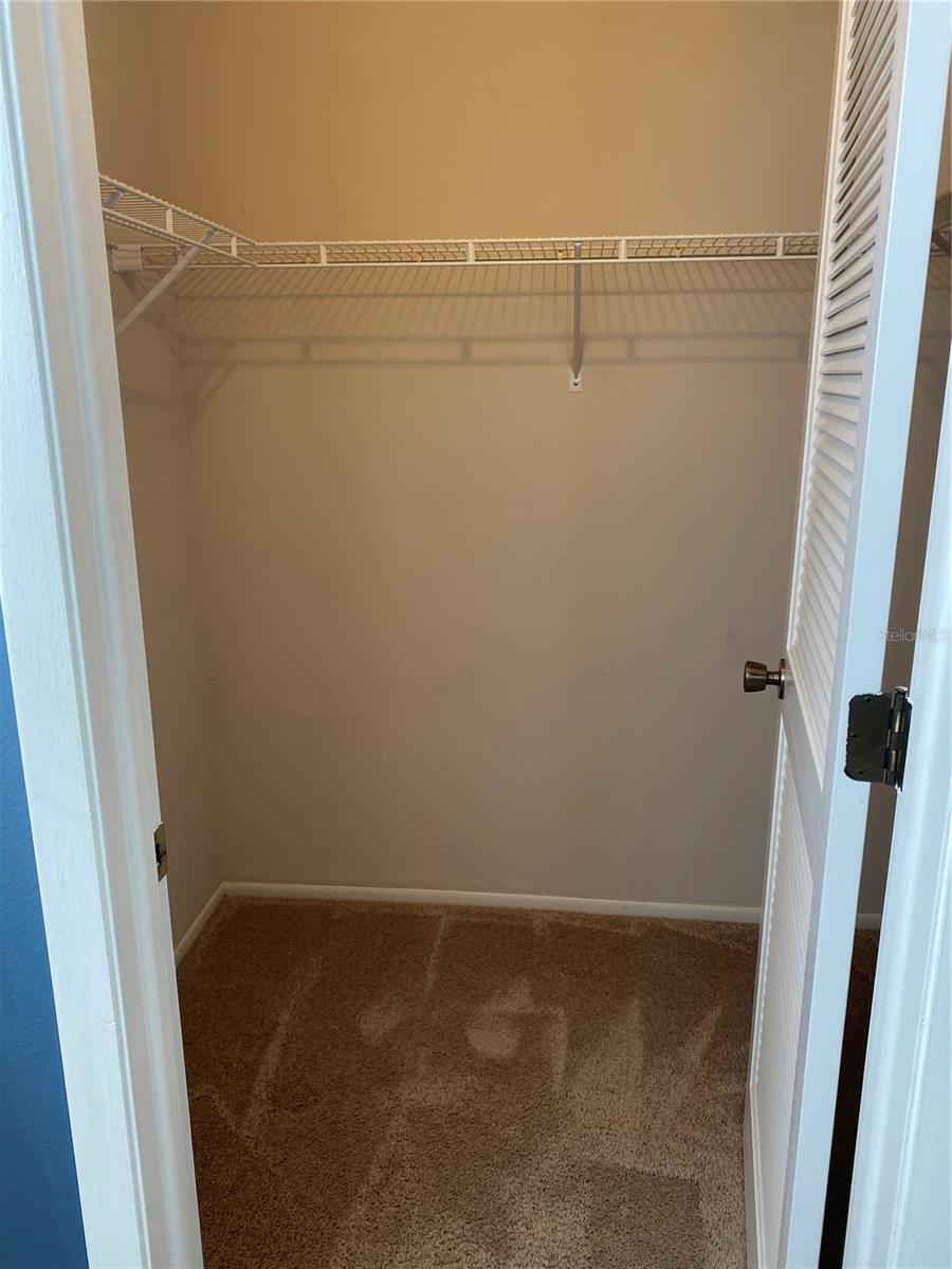 Bonus room walk in closet with attic access