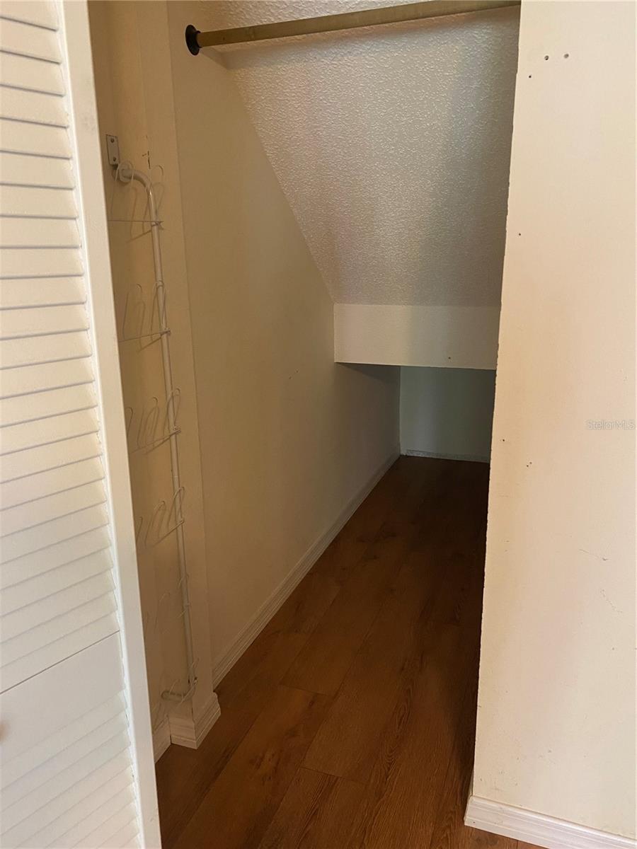 1st bedroom on 1st floor deep closet