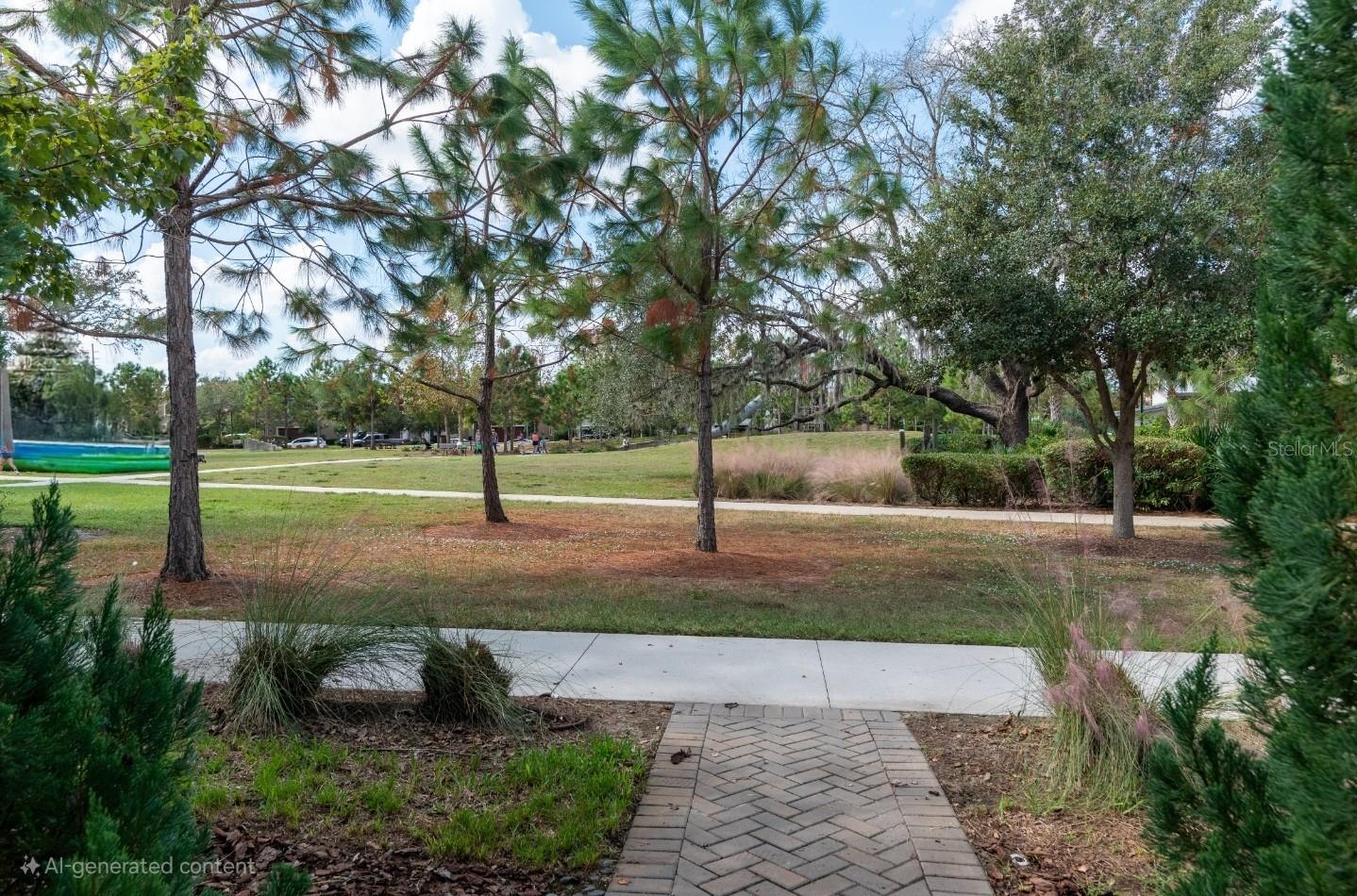 View of park from front porch.