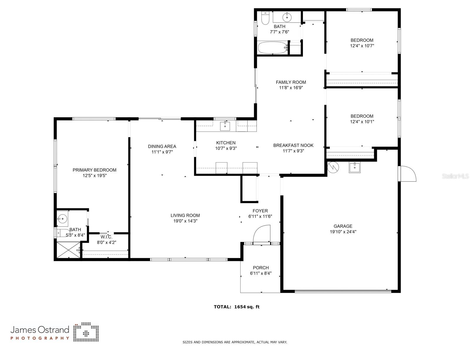 Room sizes are approximate