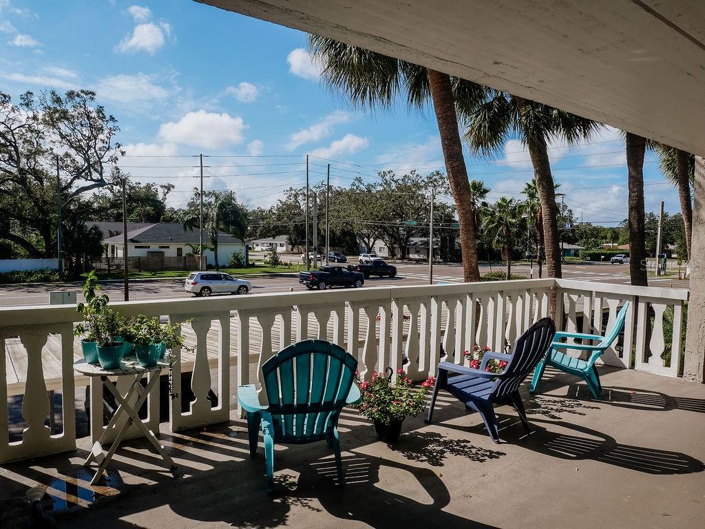 2nd floor common area patio in front of condo