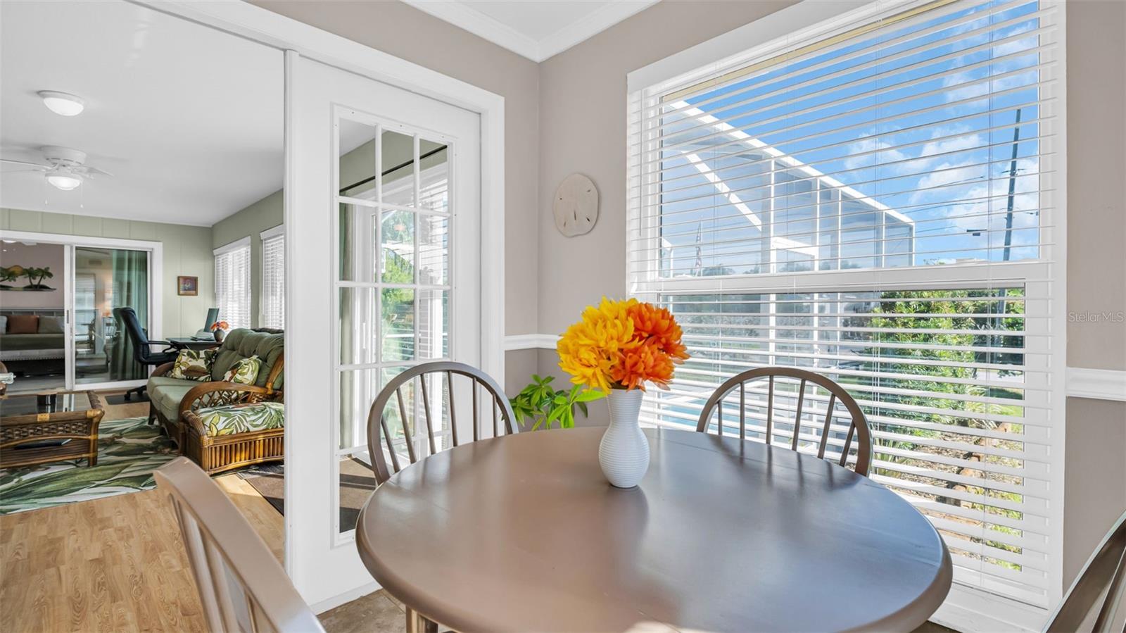 Perfect breakfast nook for watching the sunrise over Lake Tarpon