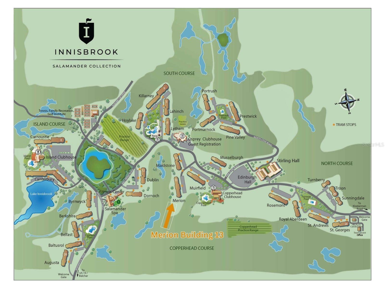 Innisbrook Map Showing Your Building