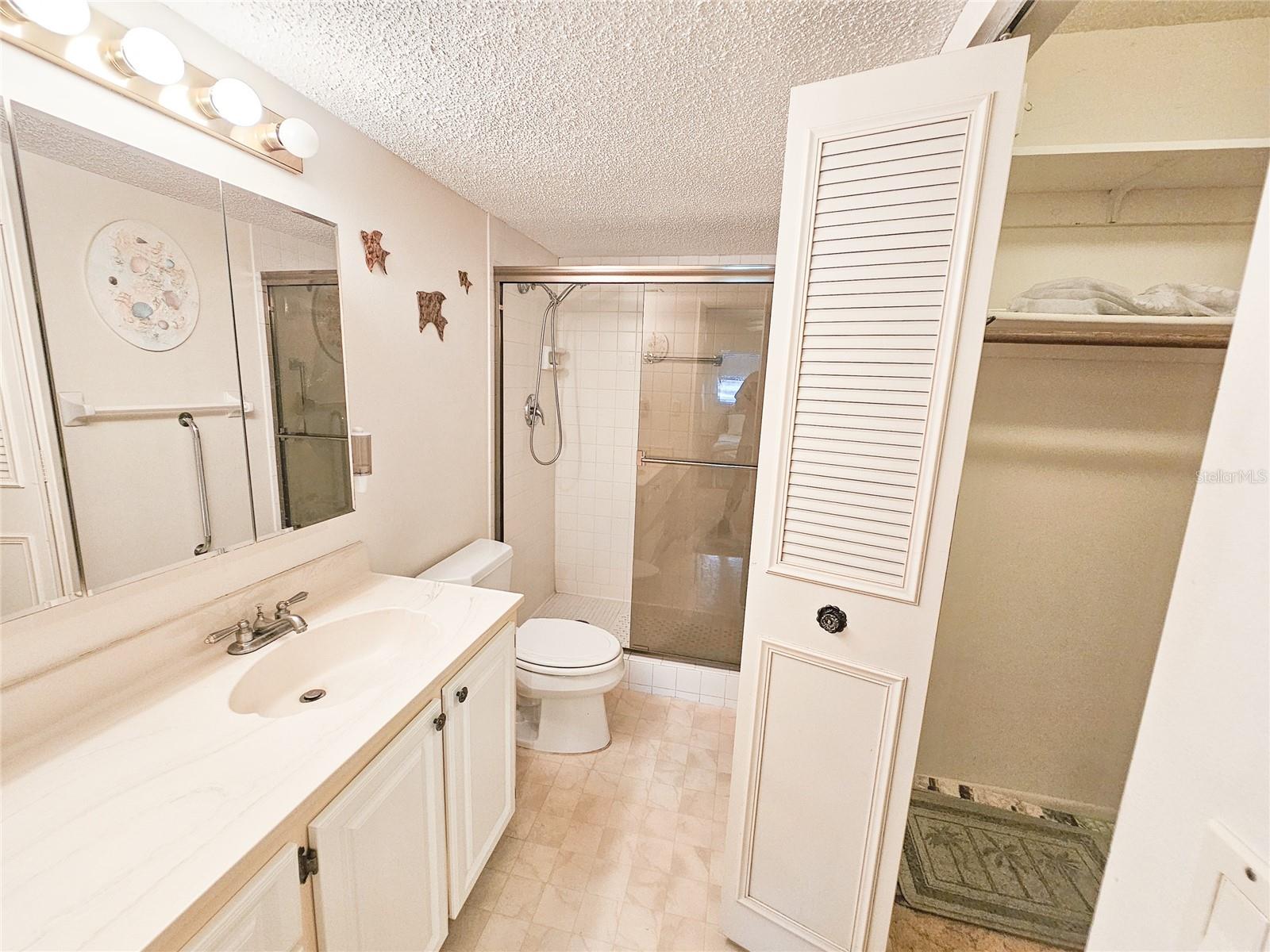 Closet in Primary Bath.