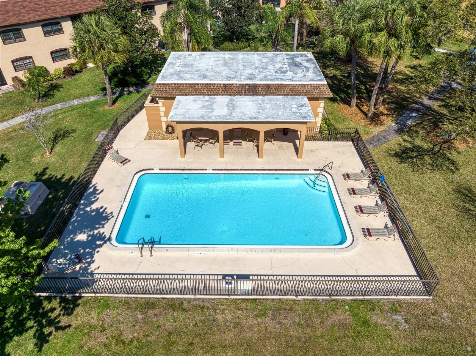 Aerial Pool Area