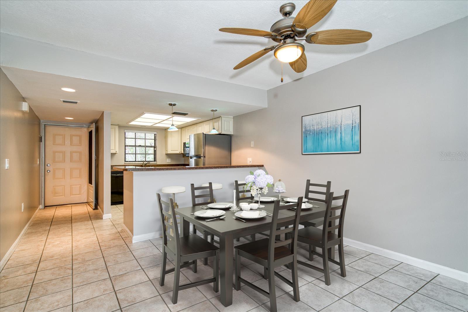 Virtually Staged Dining Room