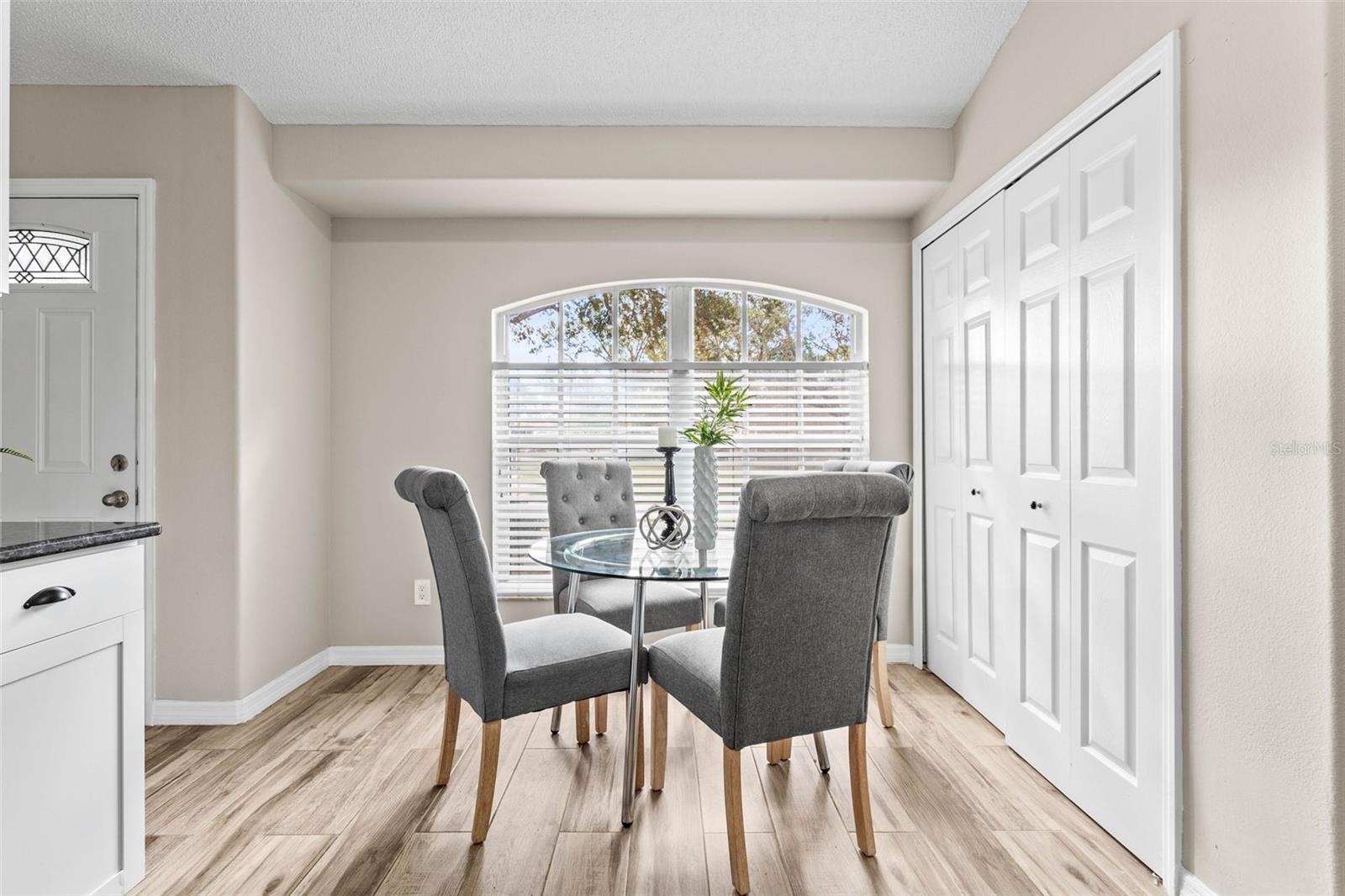 Eat in kitchen with spacious laundry area and pantry.