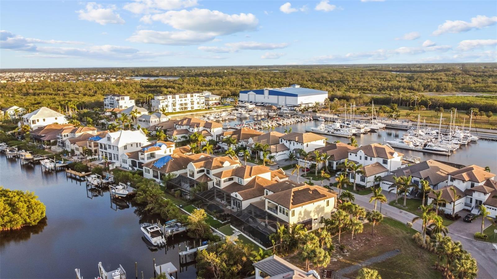 Arial Side and Dock View - 3029 Christophers Watch Lane Ruskin, FL