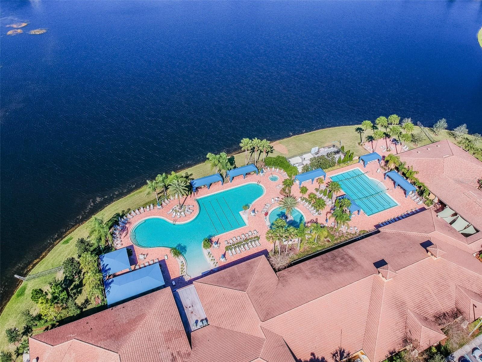 Community pool and lap pool at clubhouse