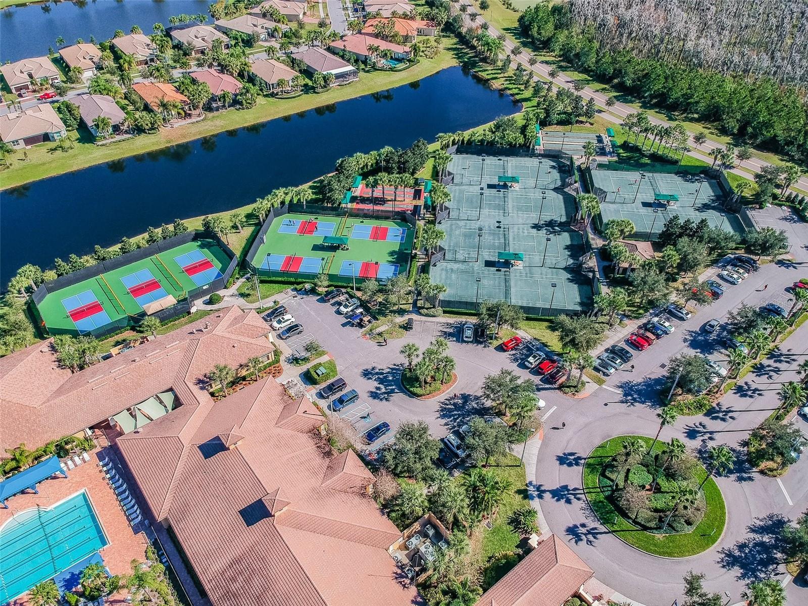 Clubhouse, outdoor courts, community swimming pool