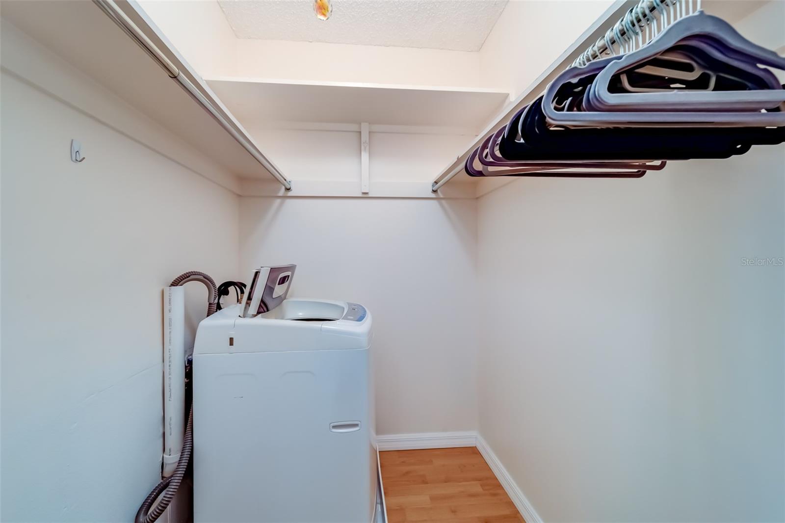 Washer in Main Walk in Closet