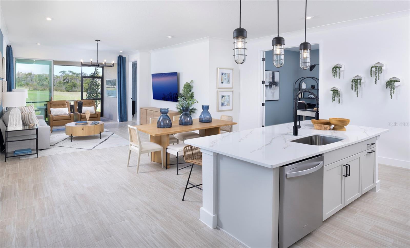 Model Kitchen Island View