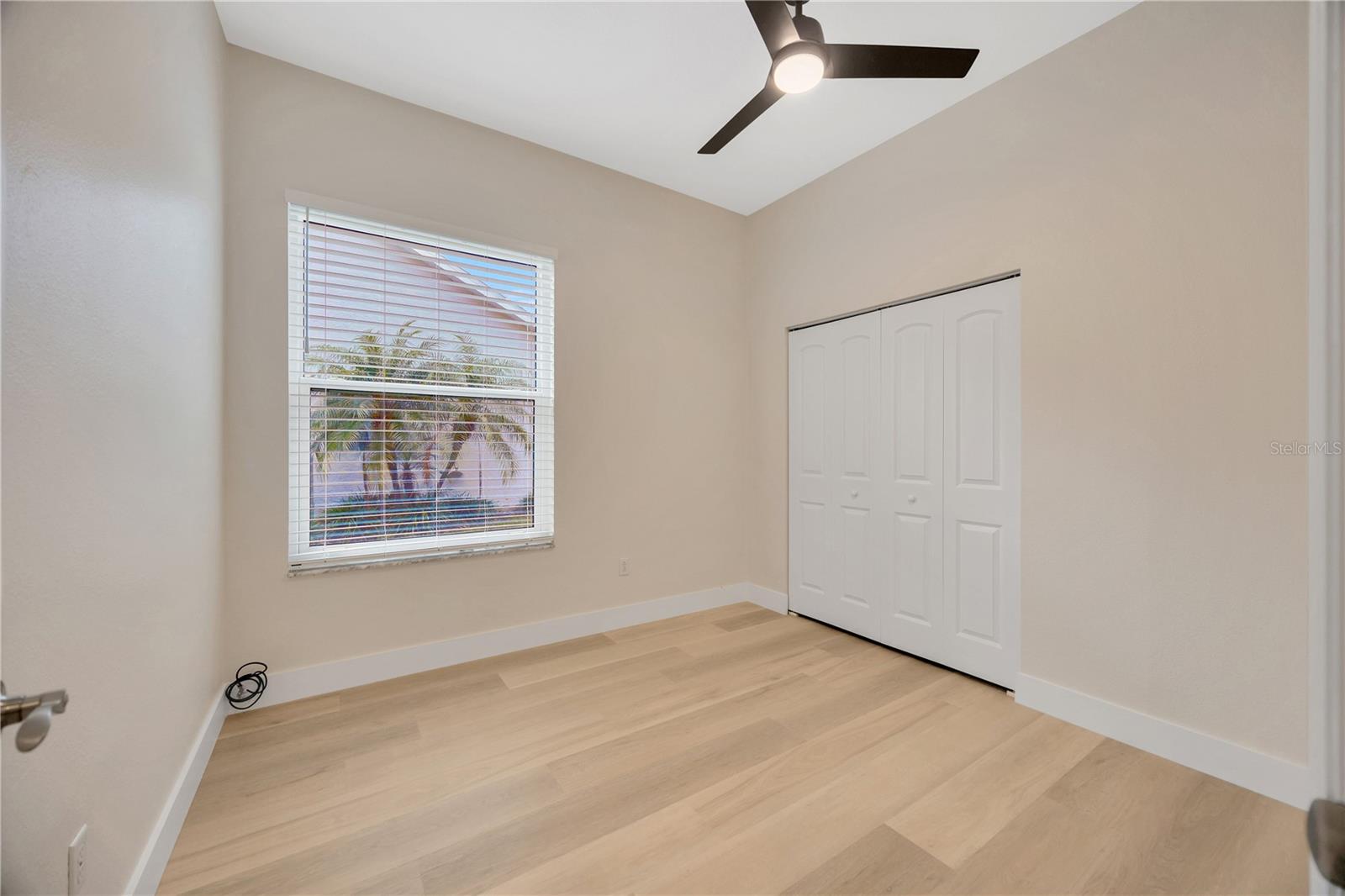 Downstairs bedroom with ample closet space!