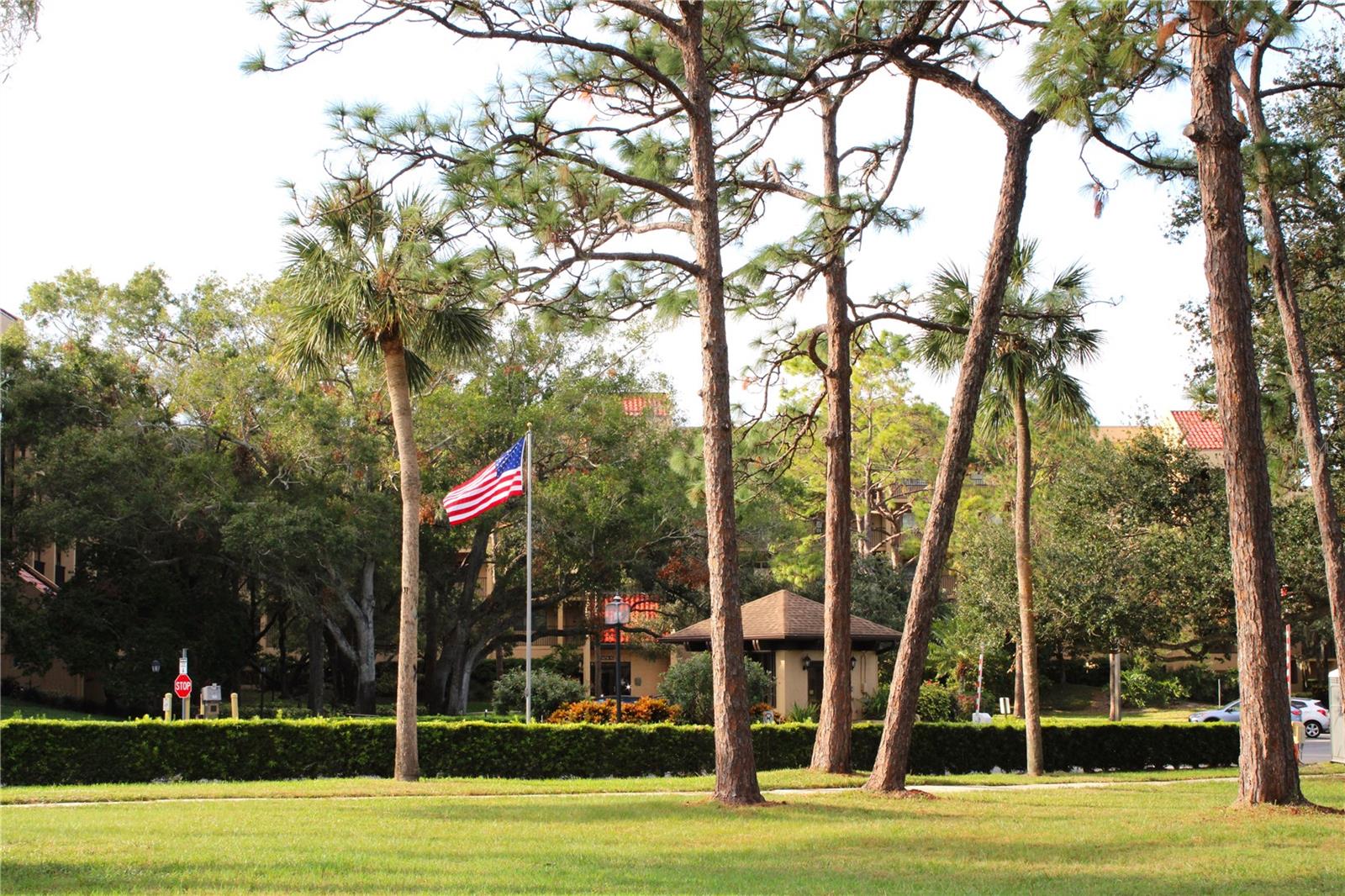 Lawn and guard house