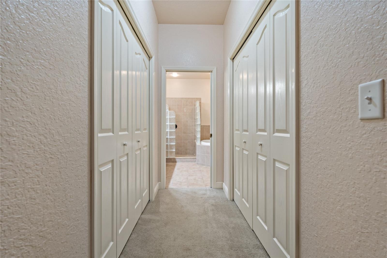 Primary bedroom double closets