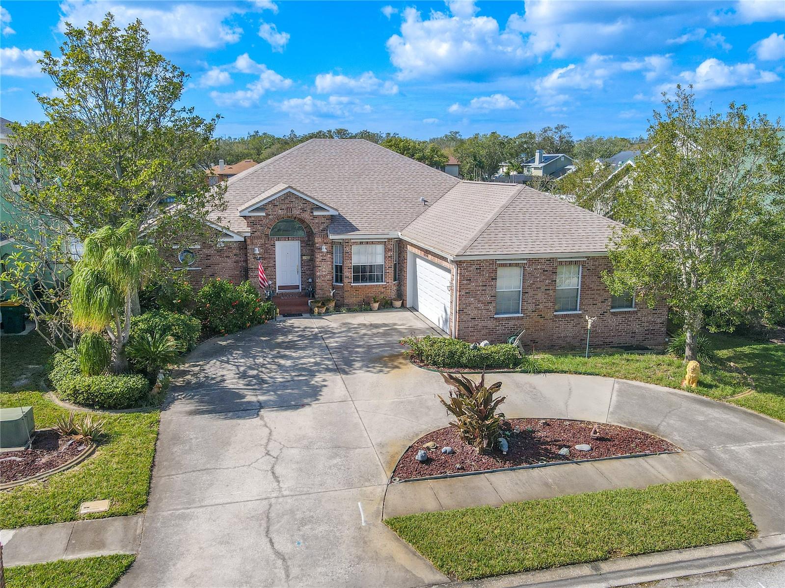 The home's exterior is brick throughout.