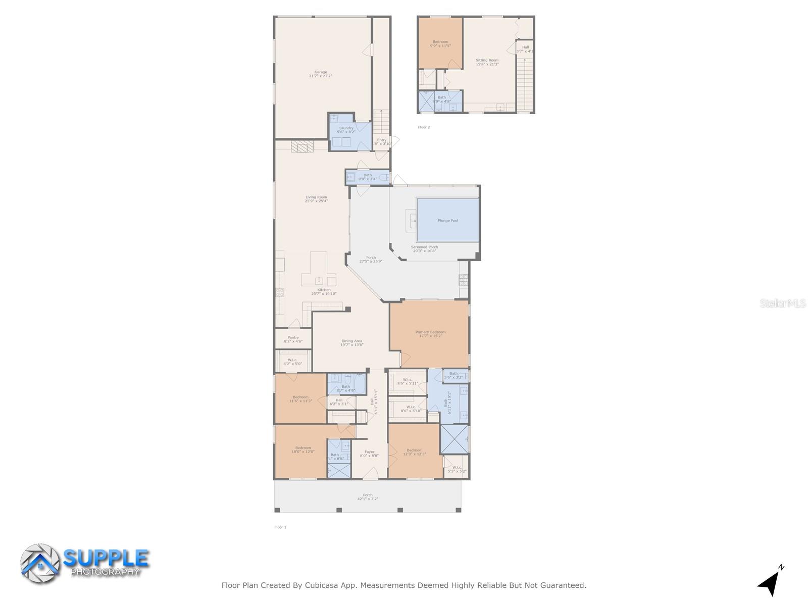 First and second floor plan