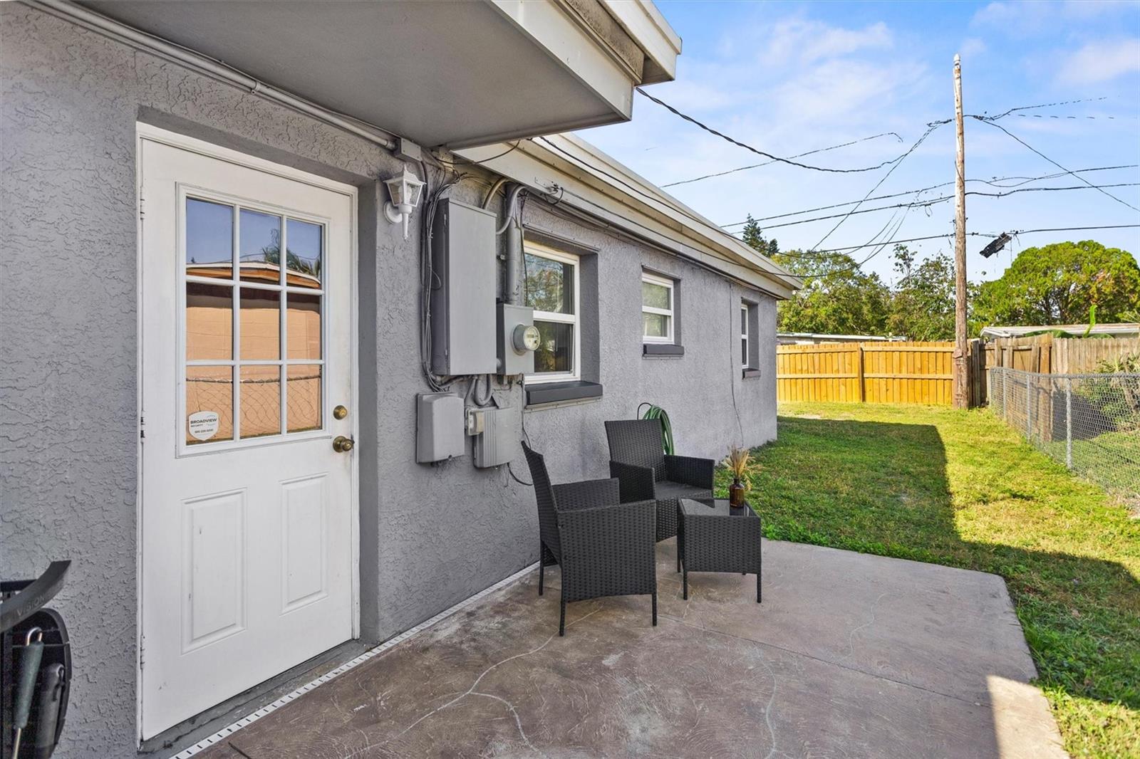 Patio off kitchen