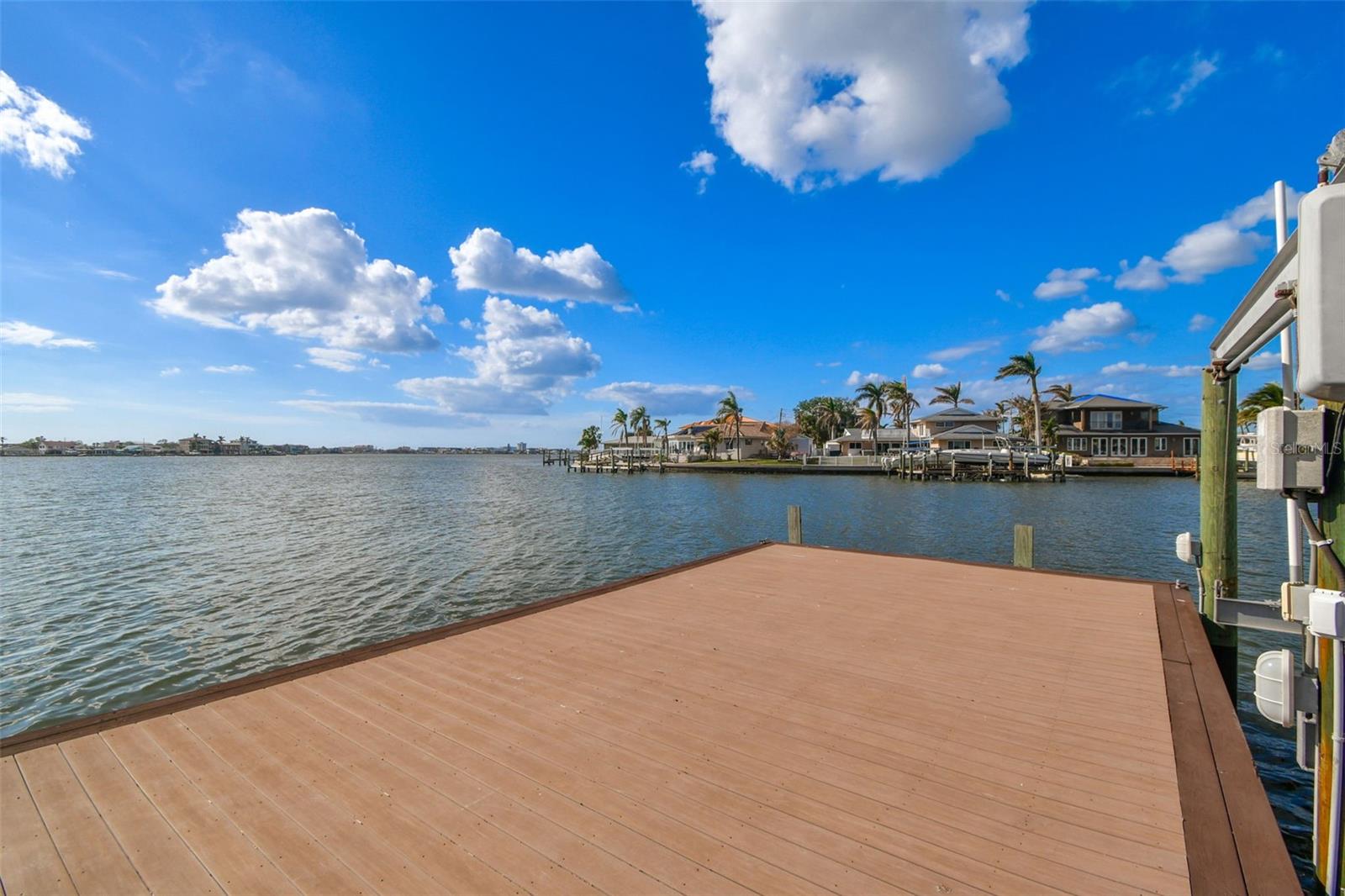 The large dock has plenty of room for patio chairs to soak up the sun!!!