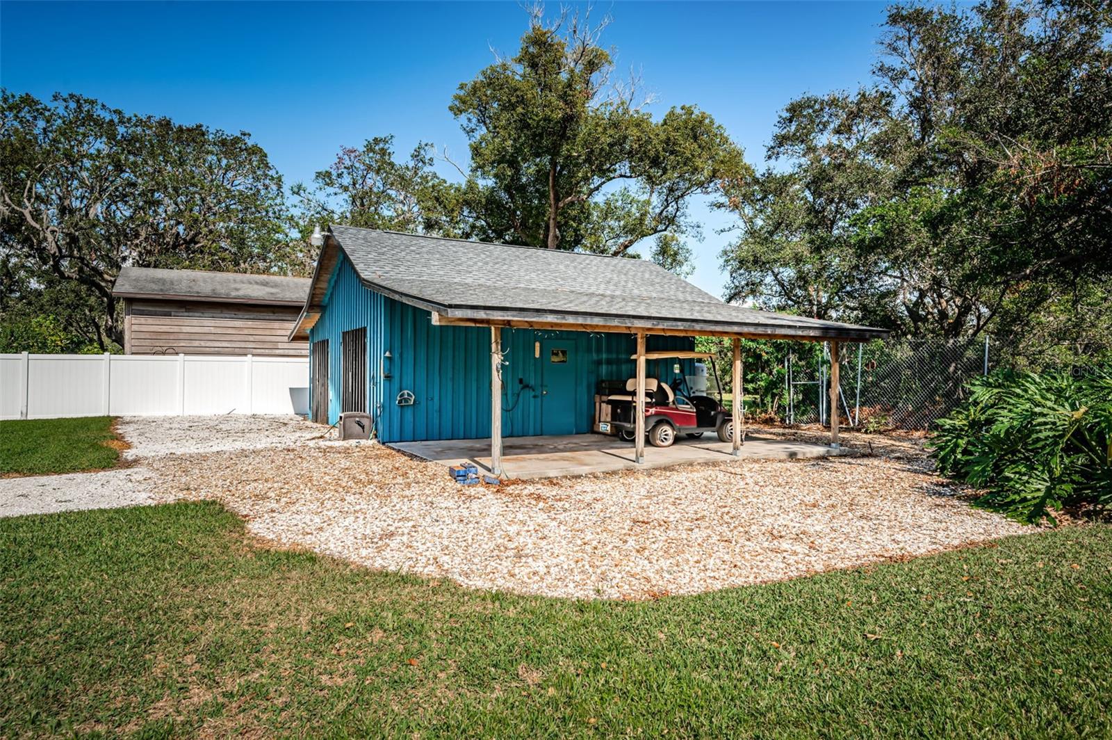 Barn with carport