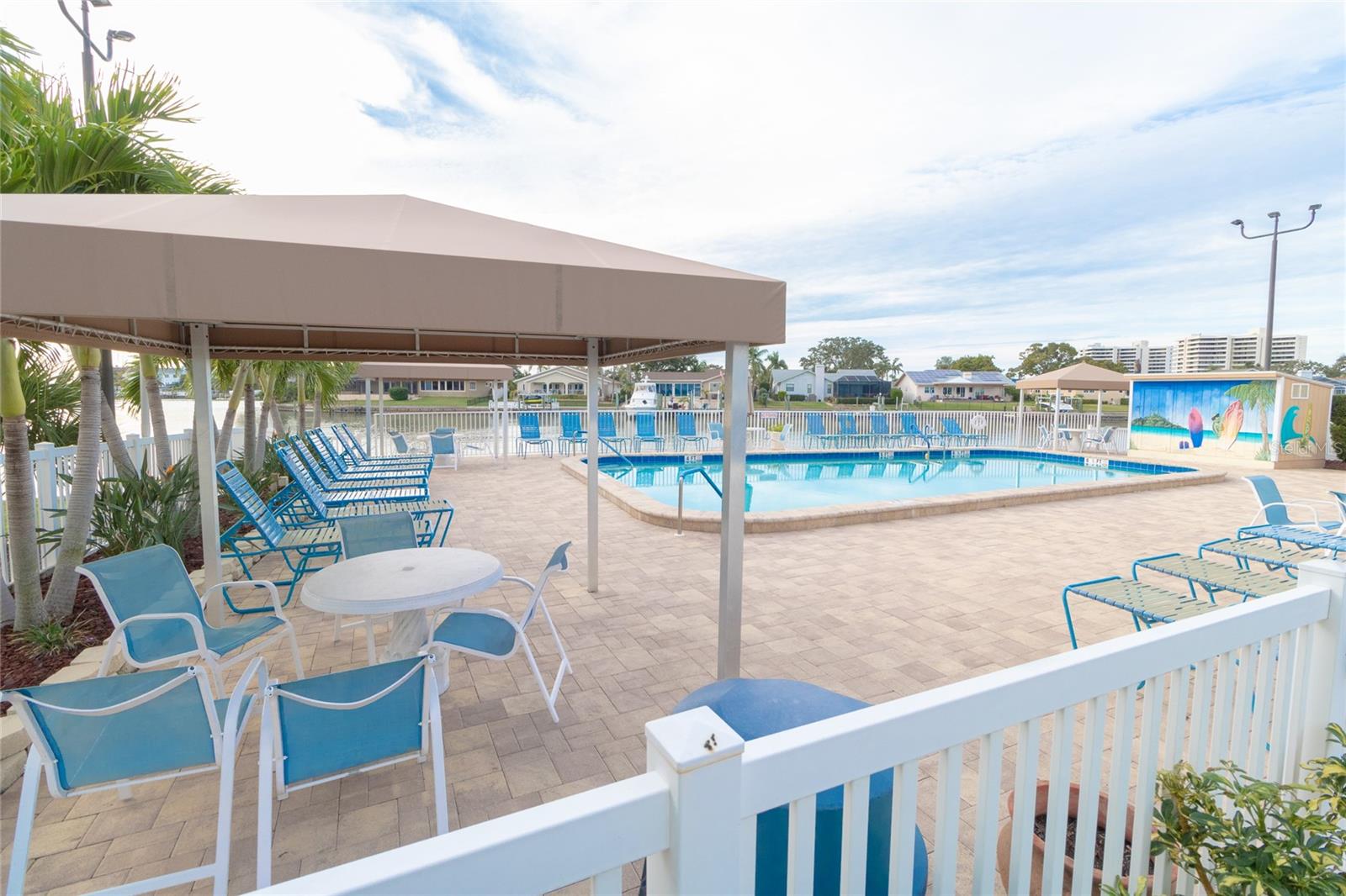 One Of Four Heated Pools in Town Shores, Two Are Waterfront.