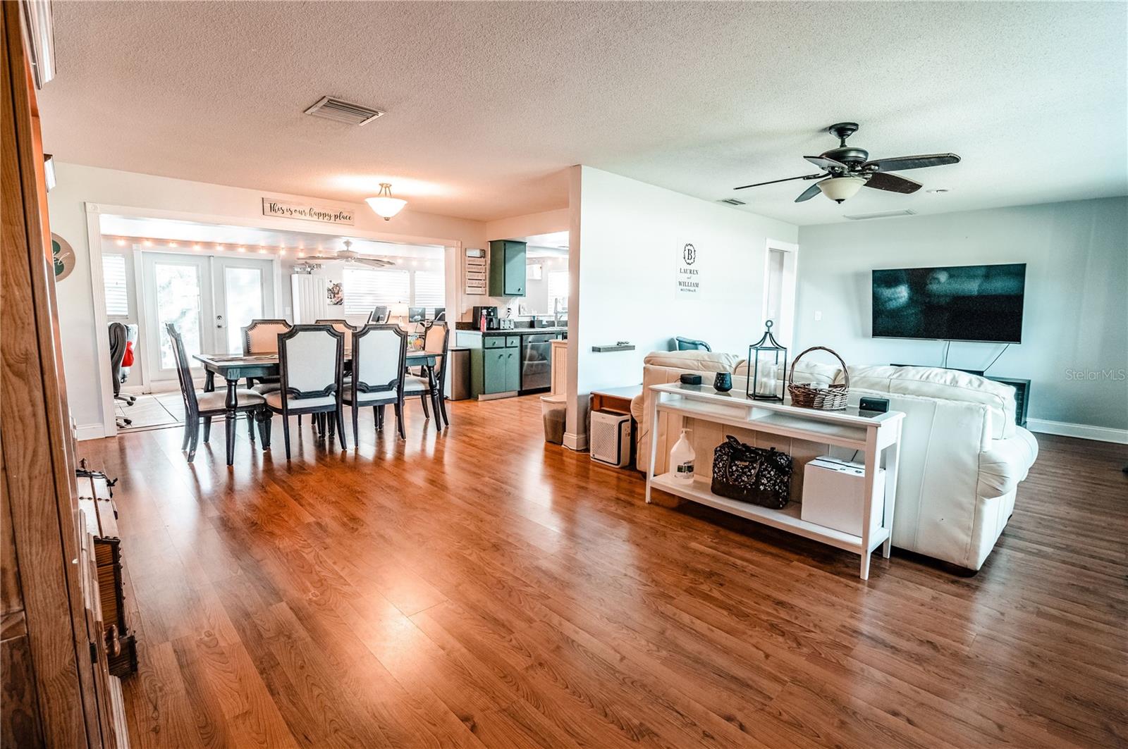 Step into this large land open living room / dining room.