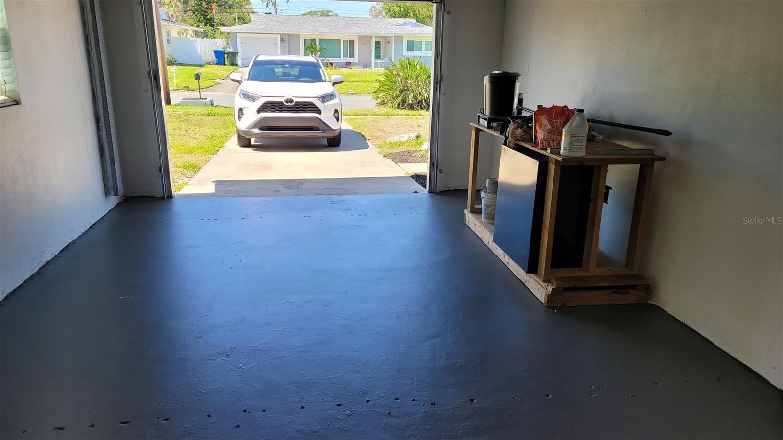 Freshly painted garage