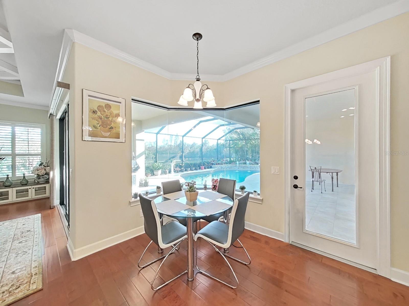 Dinette/Breakfast Area with a Door to Pool