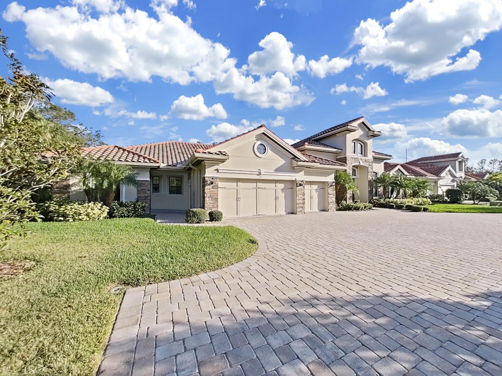 Front Exterior-Extra Large Brick Driveway