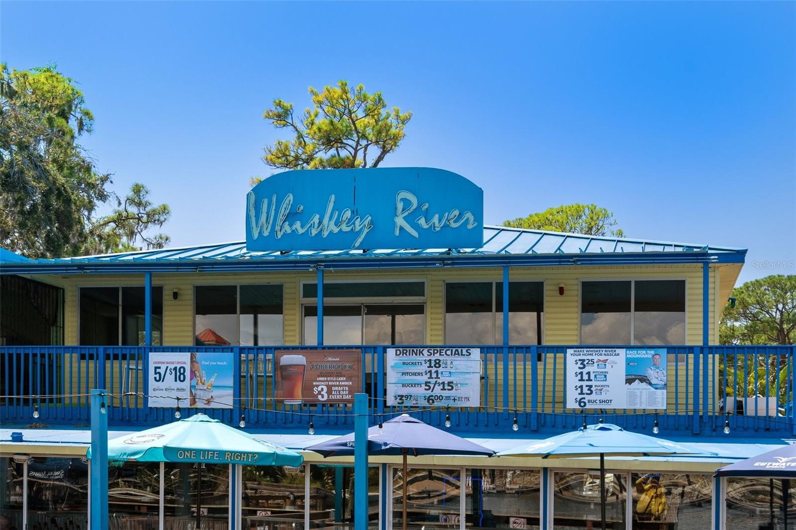 One of many nearby waterfront restaurants