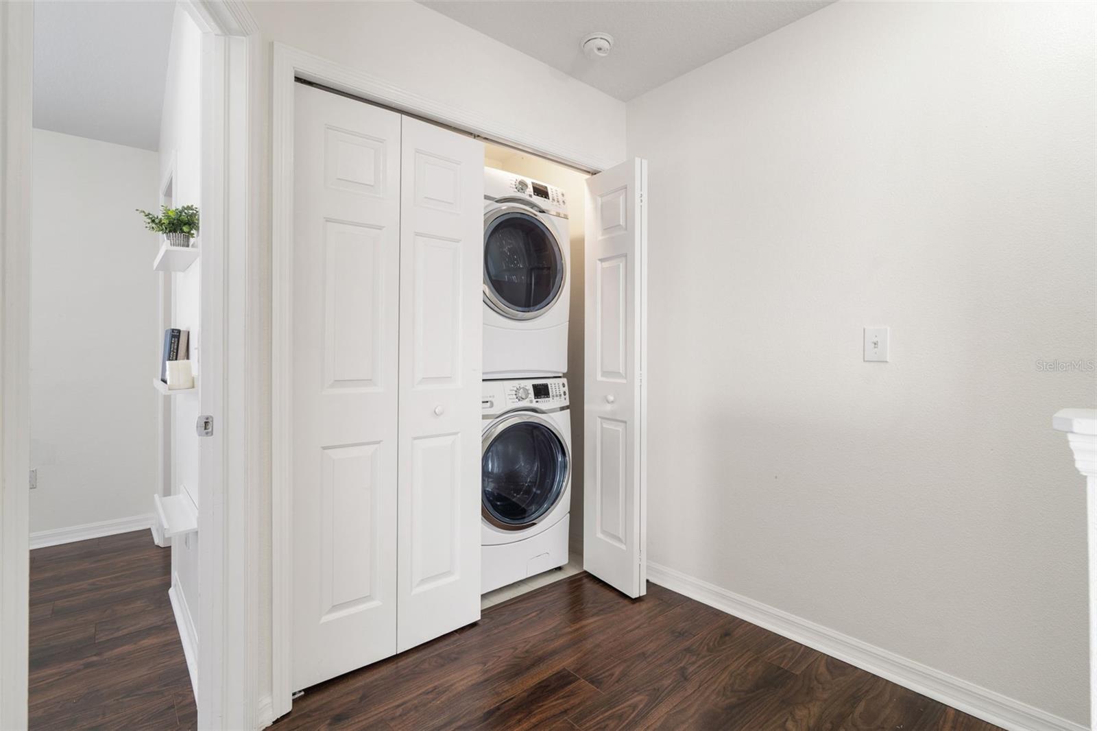 Launry between both bedrooms and near stairs