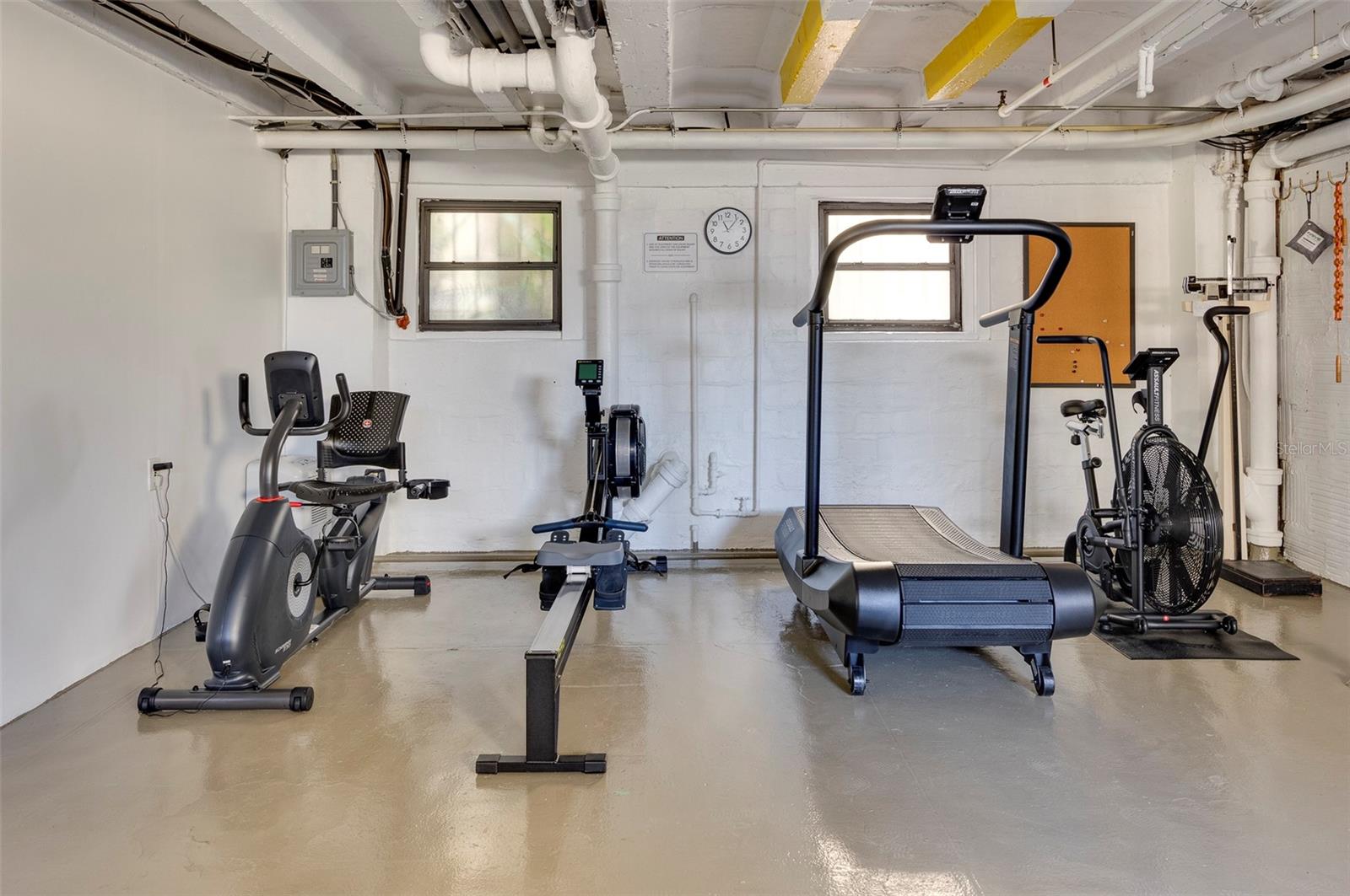 The gym features all new equipment