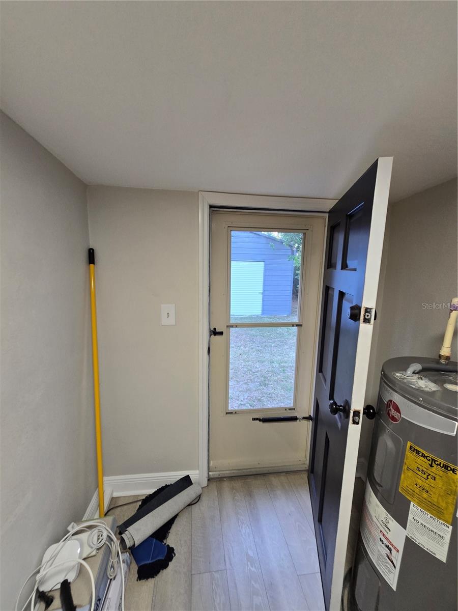 Backyard Door from the Laundry Room