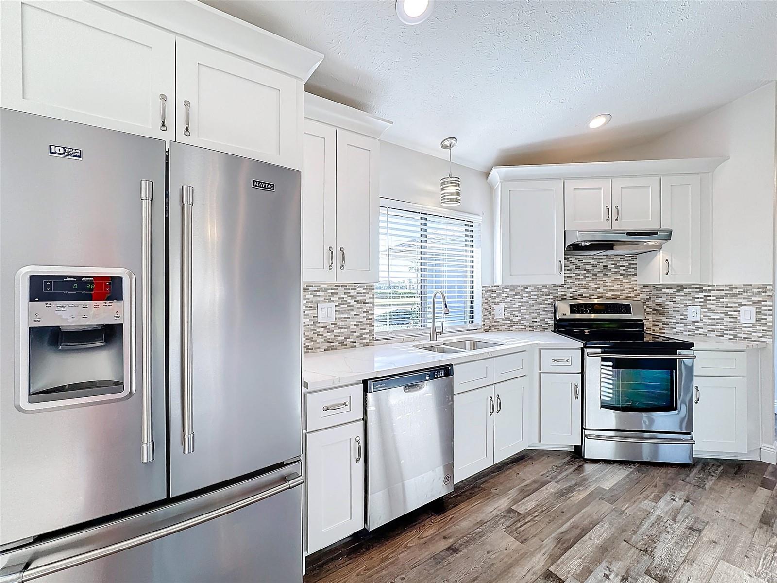 Kitchen with Quartz Counters