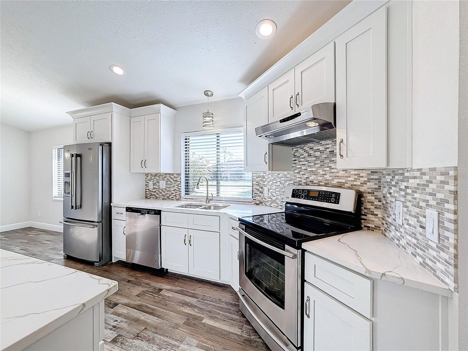 Kitchen with Quartz Counters