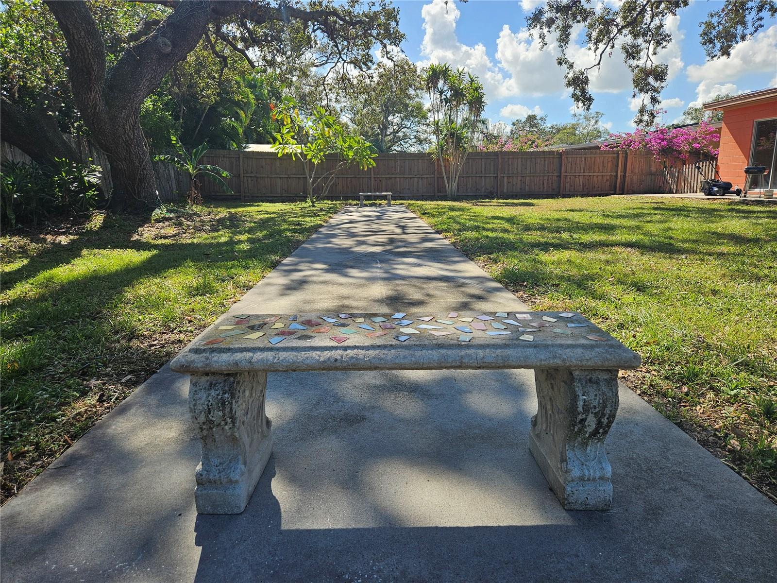 Private shuffleboard court