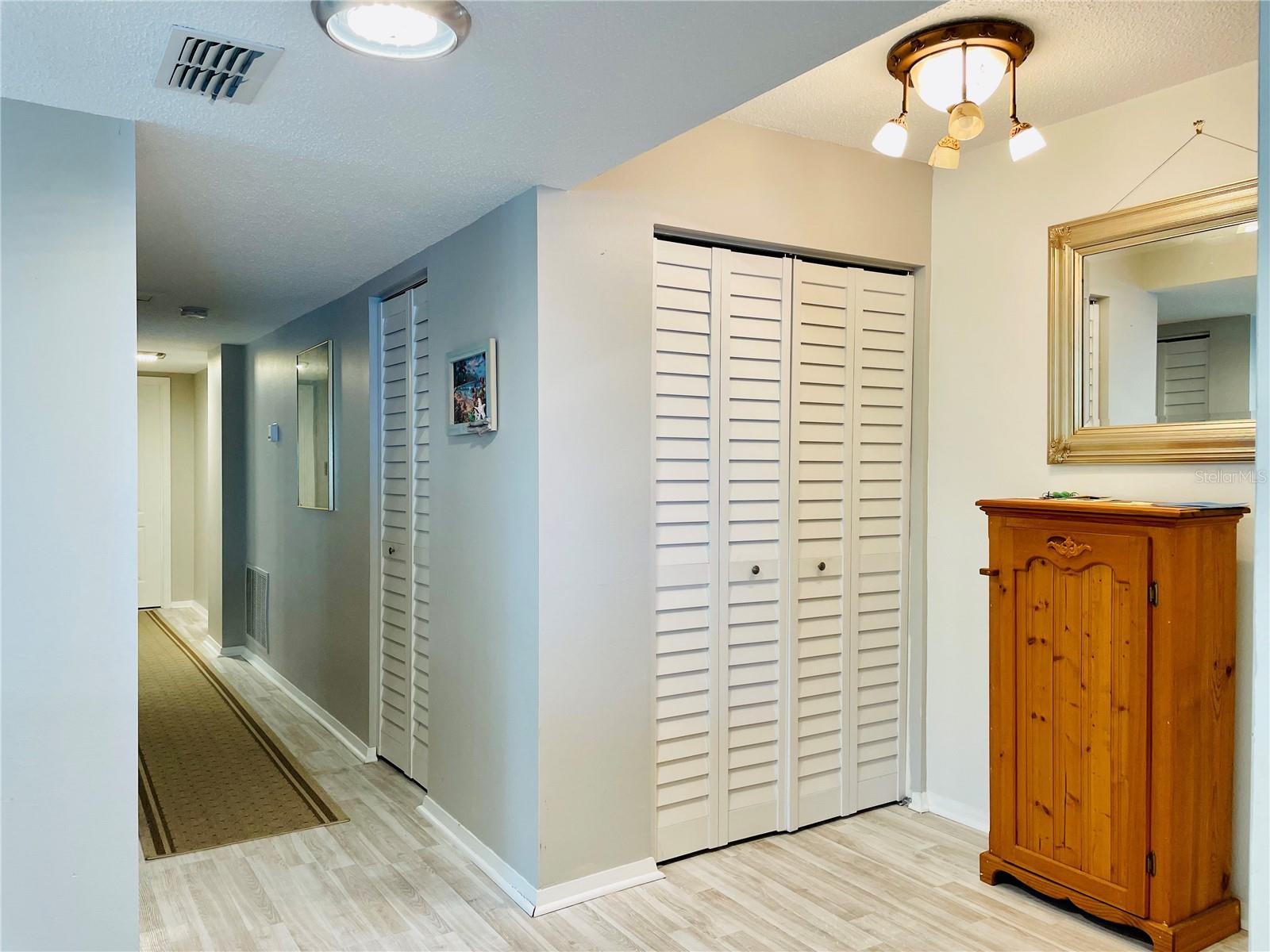 Entry way with coat closet